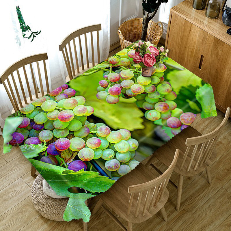 Buchan персонализирани пресни плодове грозде покривка правоъгълно бюро маса за хранене дигитален печат покривка