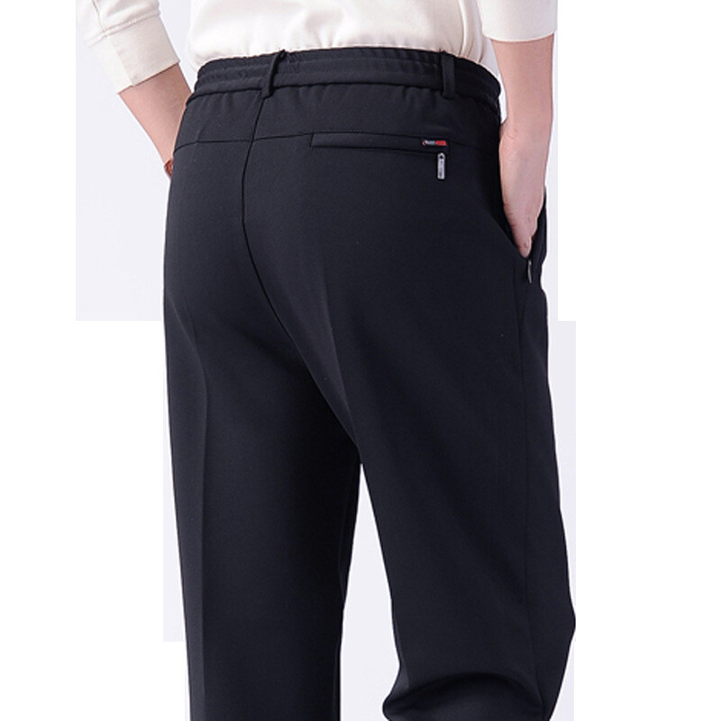 Мъжки летни големи размери ежедневни панталони с ластик на талията с висока талия с дълбоки чатали панталони с дебел човек плюс размер плюс размер