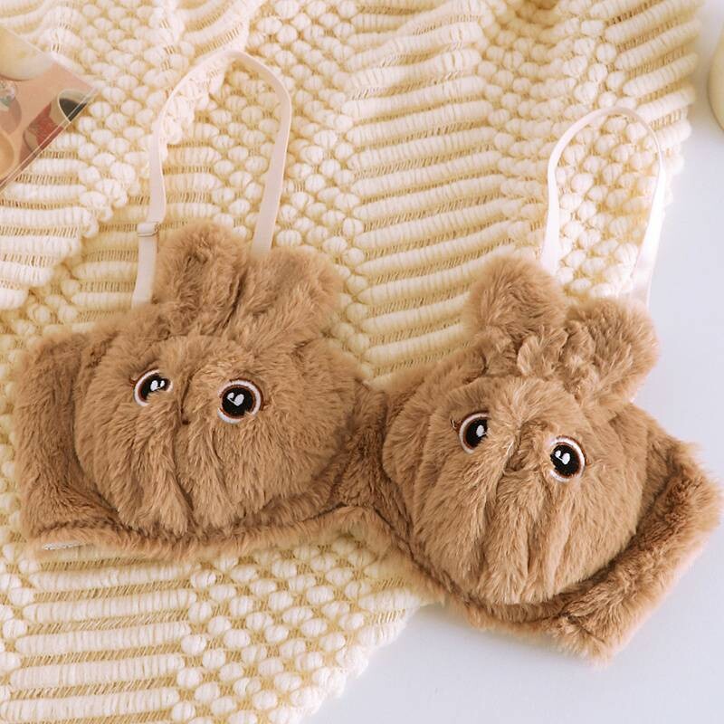 Сутиен в японски стил космат секси млечна коприна чисто желание сладък комплект сутиен с топла кожа със заешки уши, устойчив на студ