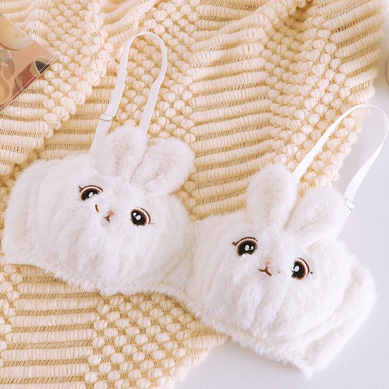 Сутиен в японски стил космат секси млечна коприна чисто желание сладък комплект сутиен с топла кожа със заешки уши, устойчив на студ