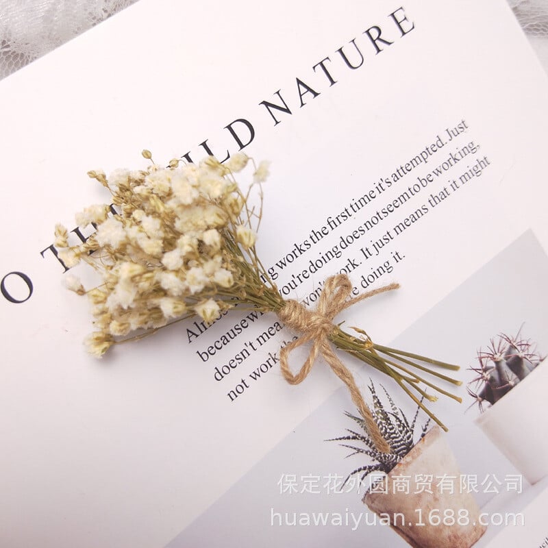 Мини букет от изсушени цветя Декорация от рози Подаръчна кутия Декорация на картички Направи си сам Материали Фотографски реквизит Подарък за цветя