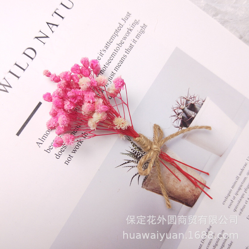 Мини букет от изсушени цветя Декорация от рози Подаръчна кутия Декорация на картички Направи си сам Материали Фотографски реквизит Подарък за цветя