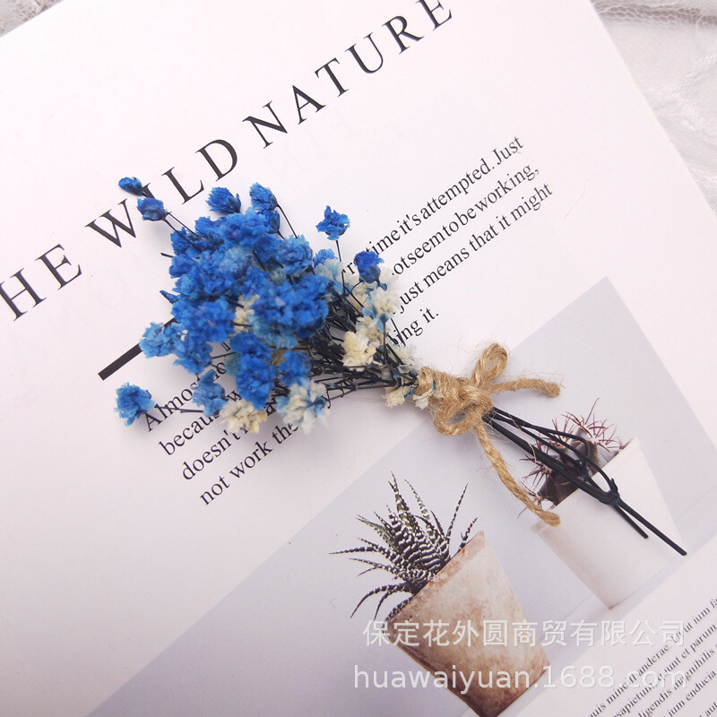 Мини букет от изсушени цветя Декорация от рози Подаръчна кутия Декорация на картички Направи си сам Материали Фотографски реквизит Подарък за цветя