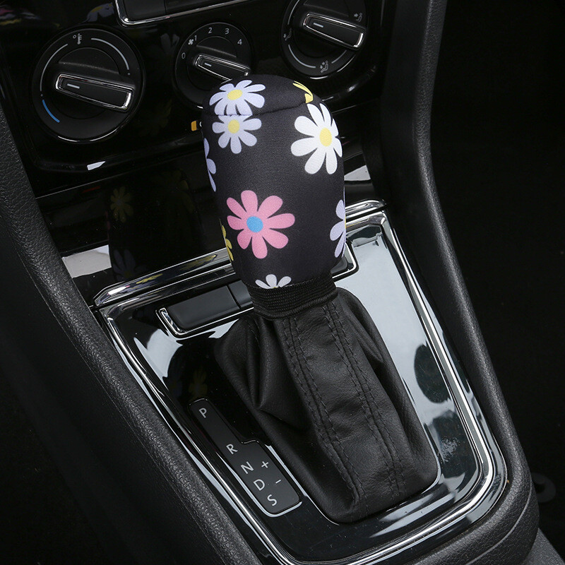 Калъф за волан на автомобил цветен печат слънчоглед без комбинация от вътрешен пръстен 38см