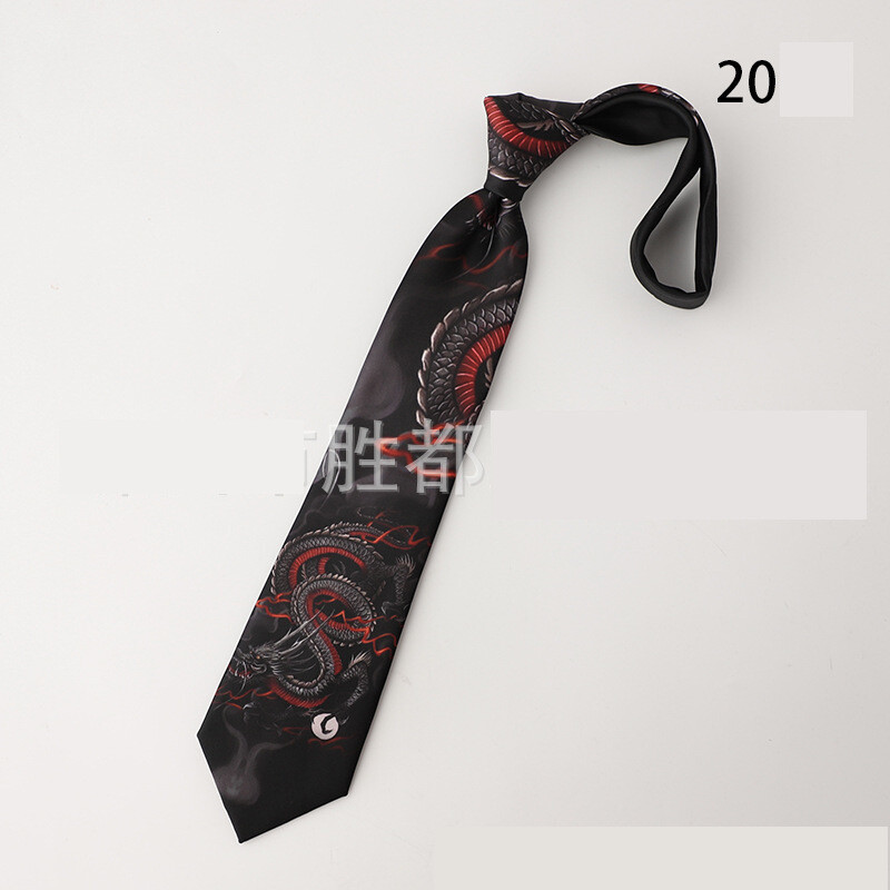 Нов фабричен спот на едро с ретро печат маслена живопис улица в стил Хонг Конг 8CM ежедневна американска вратовръзка банкет коктейл парти