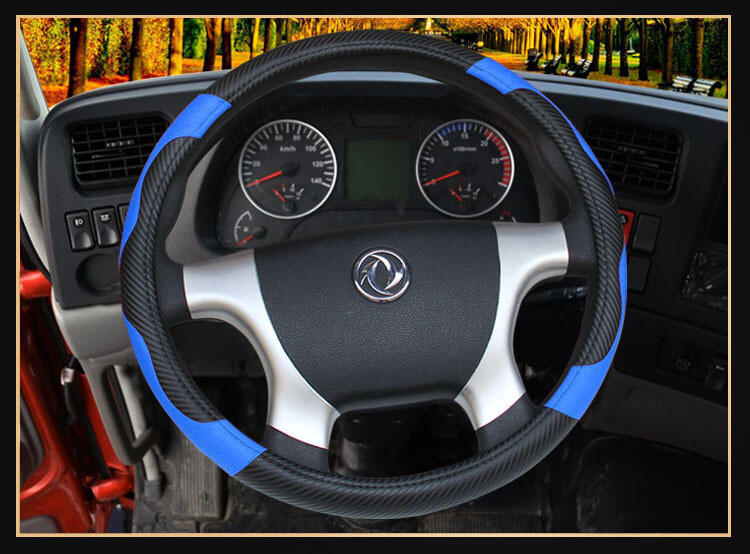 Карбоново черно и червено динамично кормило за камиони, автобуси, микробуси и леки автомобили