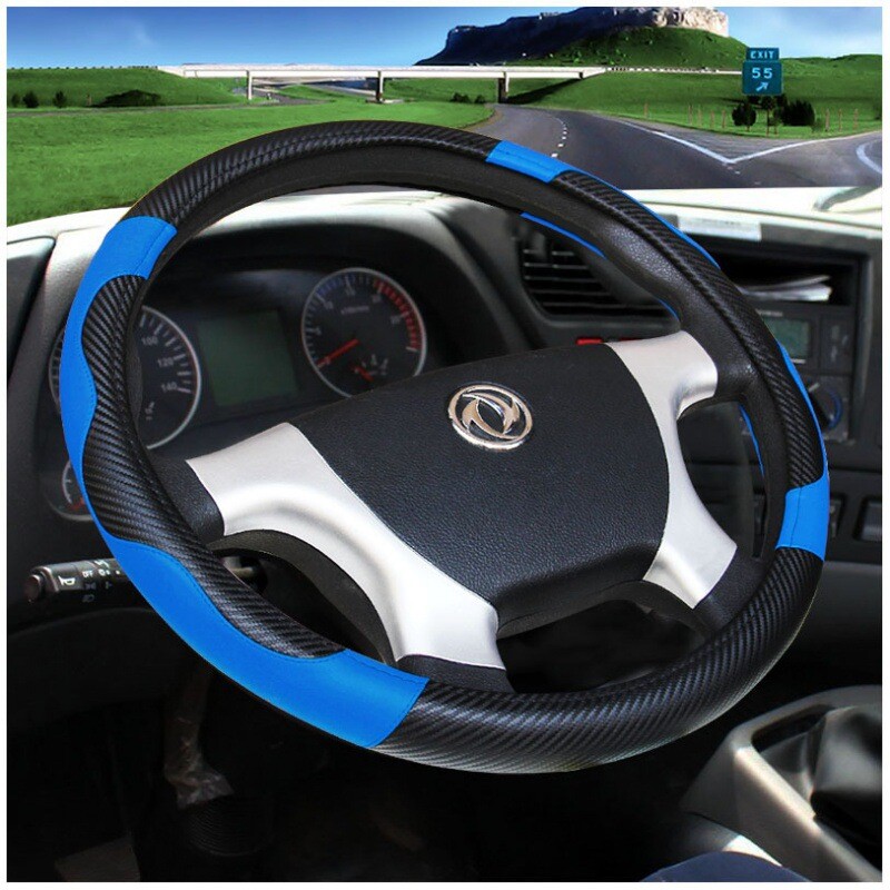 Карбоново черно и червено динамично кормило за камиони, автобуси, микробуси и леки автомобили