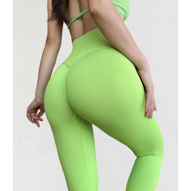 Persikų užpakaliuko fitneso kelnės užpakaliukas bėgimas Seksuali treniruotė Greitai džiūstanti elastinga sportinė aptempta jogos kelnių užpakalis 
