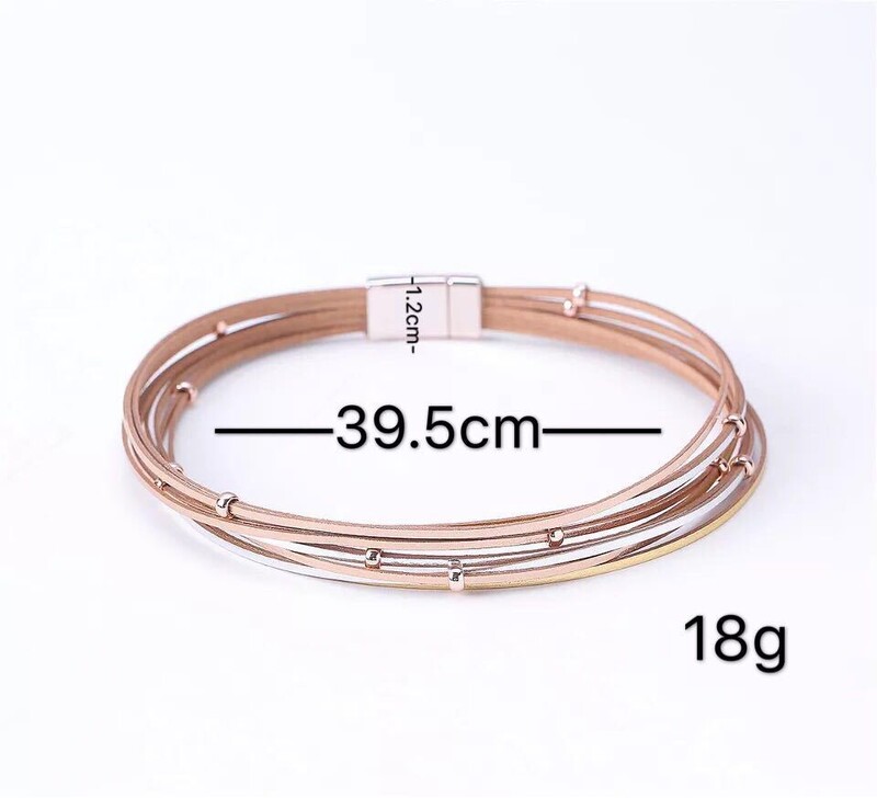 Populiarūs Europos ir Amerikos tarpvalstybiniai aukščiausios klasės papuošalai moterims, madinga ir universali dvisluoksnė apyrankė su magnetine sagtimi iš natūralios odos, retro austinė apyrankė