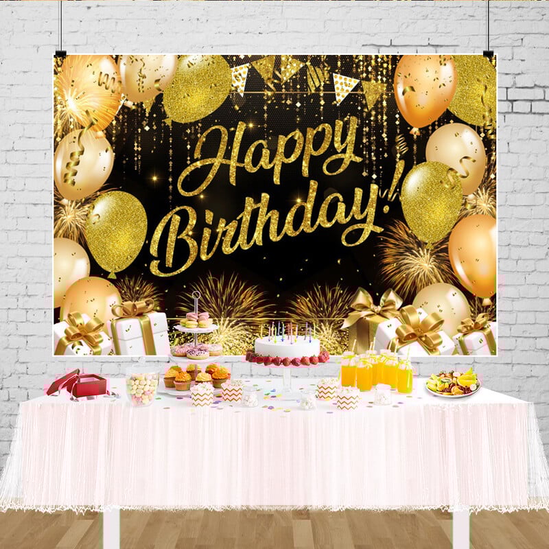 Tarpvalstybinis naujas juodo aukso pakabinamas audinys užsienio prekybos gimtadienio fono audinio dekoravimo reklamjuostės vakarėlio išdėstymas
