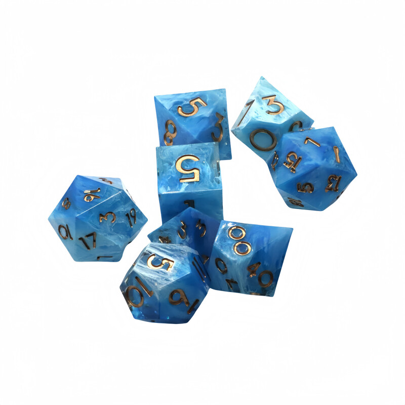 Resin dice DND настолна игра Dungeons and Dragons COC run group TRPG Cthulhu multi-faceted D4-D20 set 7 tablets
