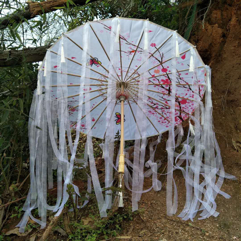 Senā stila ziedlapu pušķis lietussargs zīda lietussargs foto Hanfu lietussargu rekvizīti deju lietussargs klasisks eļļas papīra lietussargs lietussargs pjedestāla priekšnesumam