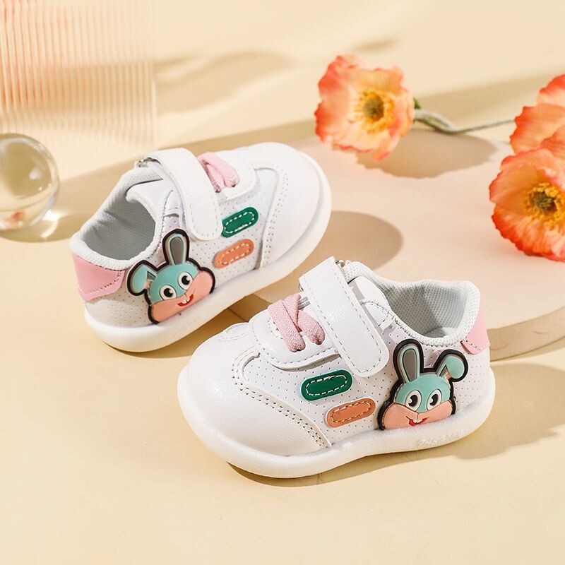 Pavasariniai ir rudeniniai kūdikių batai mažyliui Minkšto pado tinklinis neslystantis kvėpuojantis tinklinis kūdikių batai Velcro vaikiški balti batai