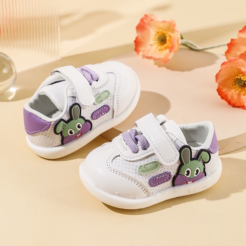 Pavasariniai ir rudeniniai kūdikių batai mažyliui Minkšto pado tinklinis neslystantis kvėpuojantis tinklinis kūdikių batai Velcro vaikiški balti batai