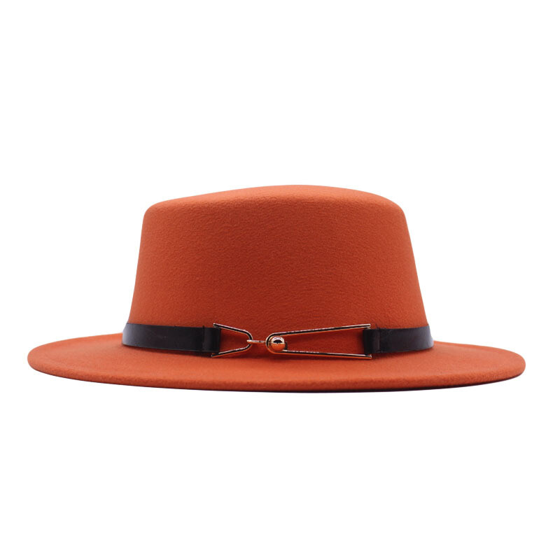 Nauja rudens ir žiemos britų vyriška skrybėlė plokščiu viršumi ir plokščiu krašteliu vilnonė kepurė Europietiško ir amerikietiško stiliaus madinga džiazo skrybėlė moteriška kepurė