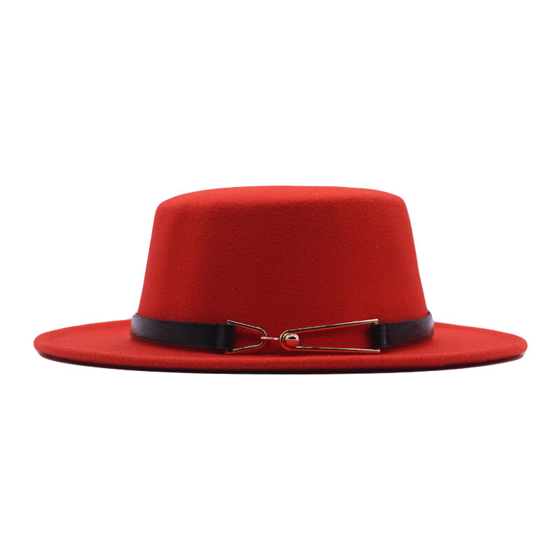 Nauja rudens ir žiemos britų vyriška skrybėlė plokščiu viršumi ir plokščiu krašteliu vilnonė kepurė Europietiško ir amerikietiško stiliaus madinga džiazo skrybėlė moteriška kepurė