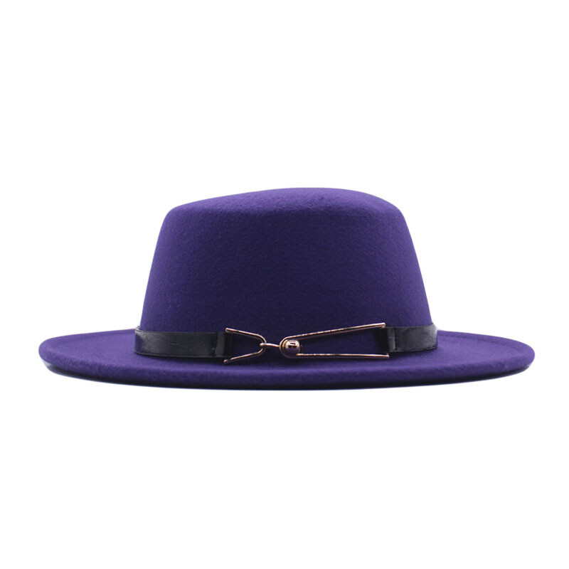 Nauja rudens ir žiemos britų vyriška skrybėlė plokščiu viršumi ir plokščiu krašteliu vilnonė kepurė Europietiško ir amerikietiško stiliaus madinga džiazo skrybėlė moteriška kepurė