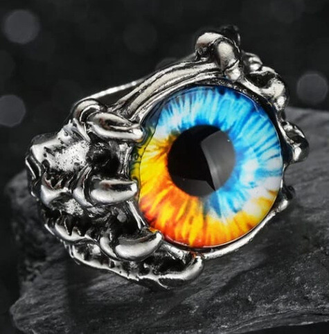 Europos ir Amerikos tarpvalstybiniai karštai parduodami gyvatės formos papuošalai, vingiuotas juodas plokščias brangakmenio žiedas, vyriškas retro rašto atviras žiedas