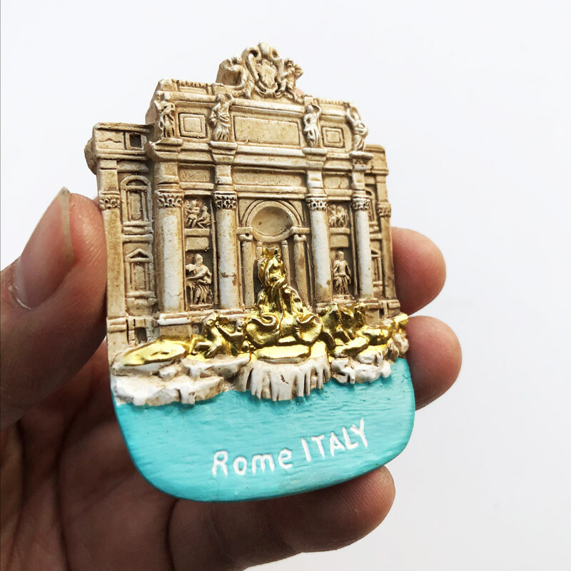 Europos turistiniai miestai šaldytuvo magnetai vaizdingos vietos memorialiniai amatai 3D trimačiai dervos magnetiniai lipdukai