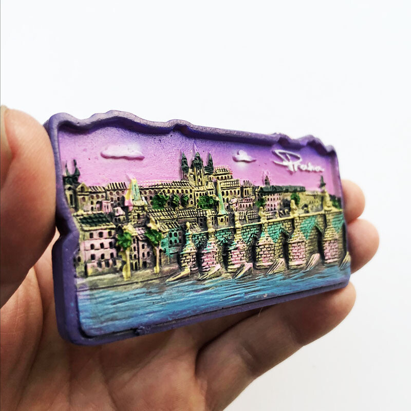Europos turistiniai miestai šaldytuvo magnetai vaizdingos vietos memorialiniai amatai 3D trimačiai dervos magnetiniai lipdukai