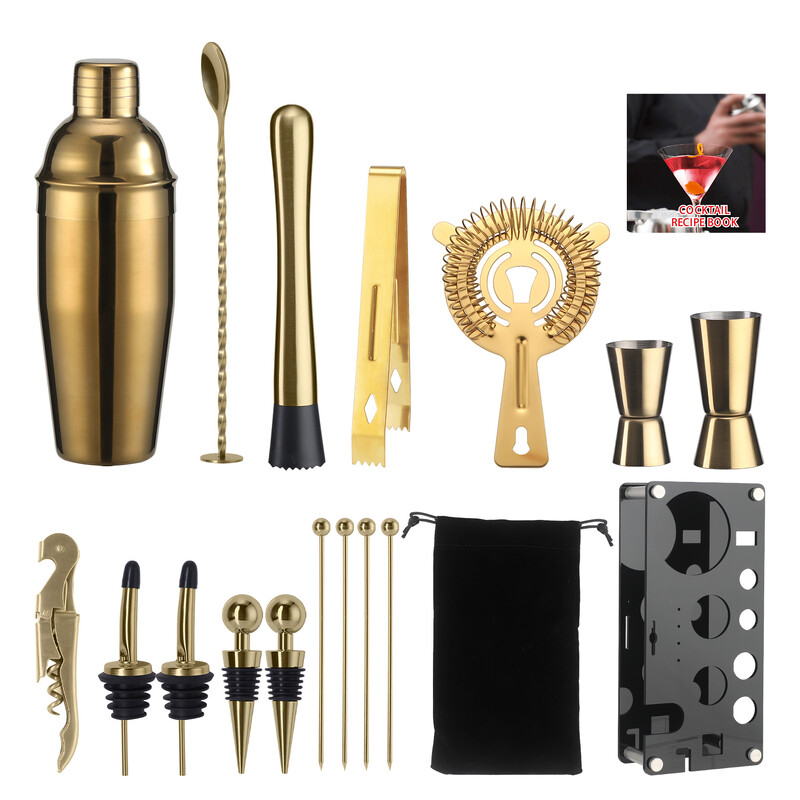 Kūrybinis barmeno įrankių rinkinys kokteilių nešiojamų vyno plaktuvų rinkinys, kombinuotas nešiojamas vyno įrankių rinkinys