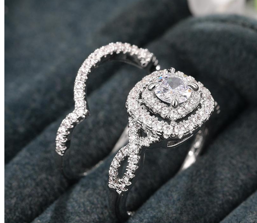  Δημοφιλές συνδυαστικό σετ δαχτυλιδιών χιαστί micro prop γαμήλια δαχτυλίδι ζευγάρι πρόταση αρραβώνων σκηνικά