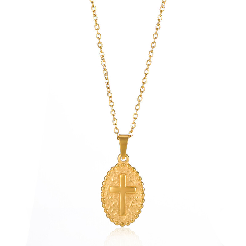 Prekogranična pojednostavljena ogrlica s privjeskom od hidrauličkog nehrđajućeg čelika Muška i ženska ogrlica s pozlatom od 18k proizvođač