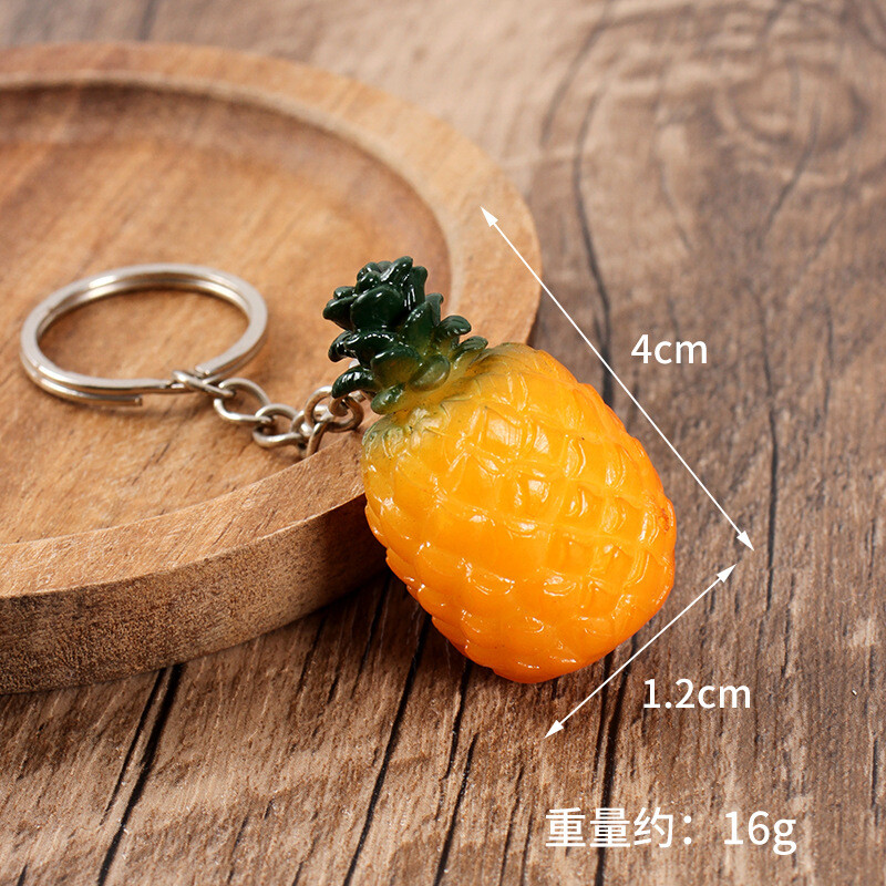 PVC симулация миниатюрен плод модел ягода портокал ключодържател чанта висулка миниатюрна игра на храна Домашни играчки