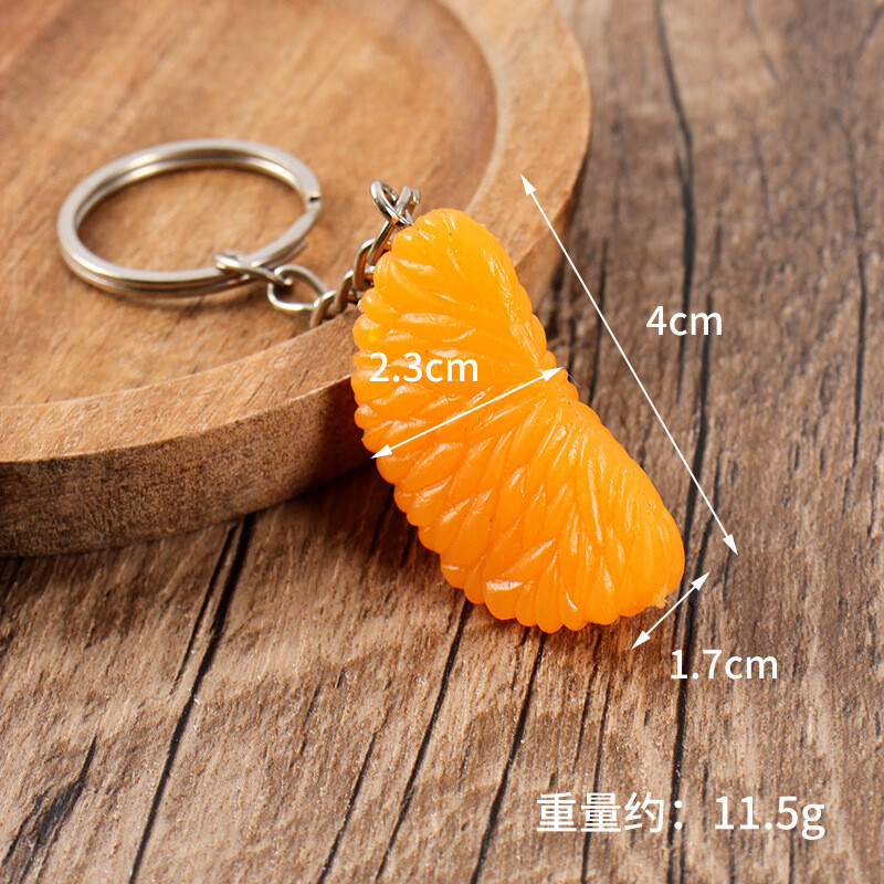 PVC симулация миниатюрен плод модел ягода портокал ключодържател чанта висулка миниатюрна игра на храна Домашни играчки