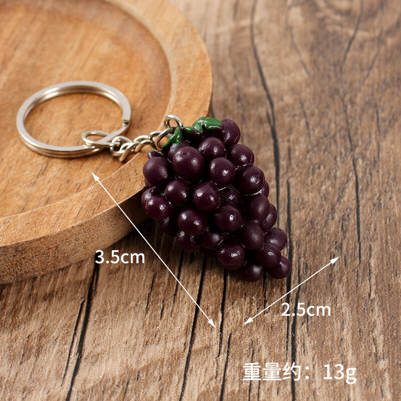 PVC симулация миниатюрен плод модел ягода портокал ключодържател чанта висулка миниатюрна игра на храна Домашни играчки