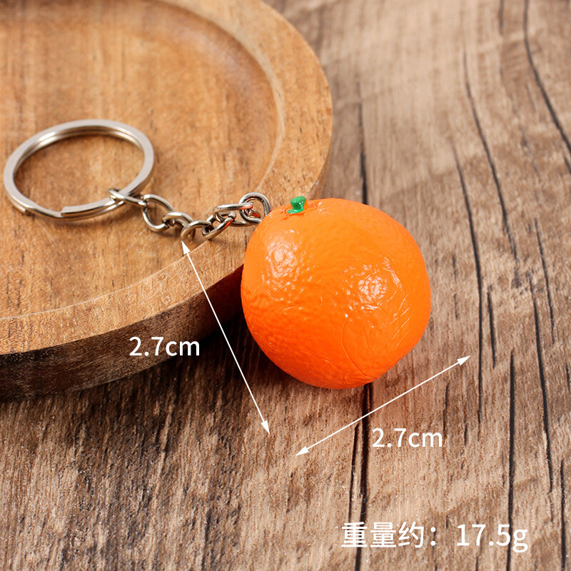 PVC симулация миниатюрен плод модел ягода портокал ключодържател чанта висулка миниатюрна игра на храна Домашни играчки