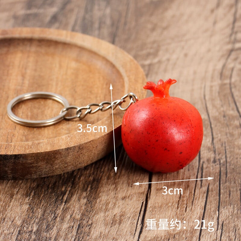 PVC симулация миниатюрен плод модел ягода портокал ключодържател чанта висулка миниатюрна игра на храна Домашни играчки