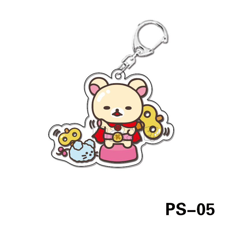 Akrüülist kahepoolne lamineeritud läbipaistev võtmehoidja koomiksianimatsioon õpilase kingikott ripats mängu välisseade