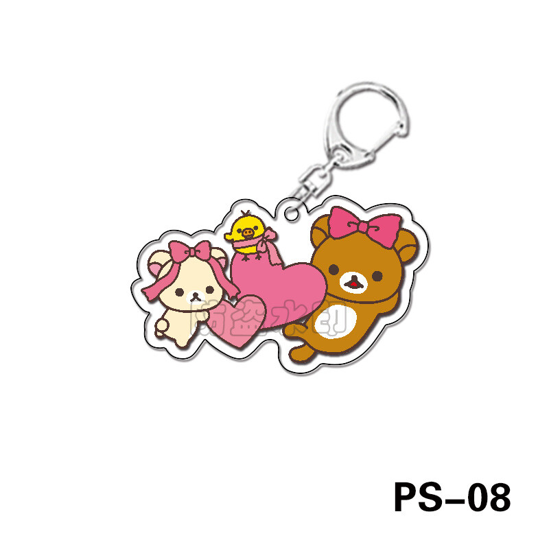 Akrüülist kahepoolne lamineeritud läbipaistev võtmehoidja koomiksianimatsioon õpilase kingikott ripats mängu välisseade