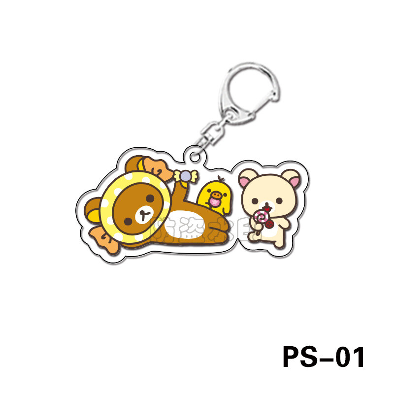 Akrüülist kahepoolne lamineeritud läbipaistev võtmehoidja koomiksianimatsioon õpilase kingikott ripats mängu välisseade