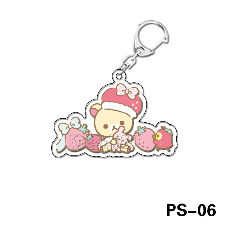 Akrüülist kahepoolne lamineeritud läbipaistev võtmehoidja koomiksianimatsioon õpilase kingikott ripats mängu välisseade