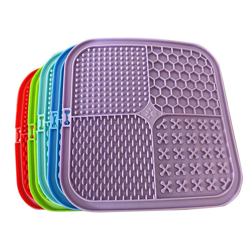 Naminių gyvūnėlių laižymo kilimėlis Katės letenėlė Silikoninis naminių gyvūnėlių lėto maisto kilimėlis šėrimo dubuo siurbimo puodelis grandiklis Šepetėlis Lėto maisto kilimėlis