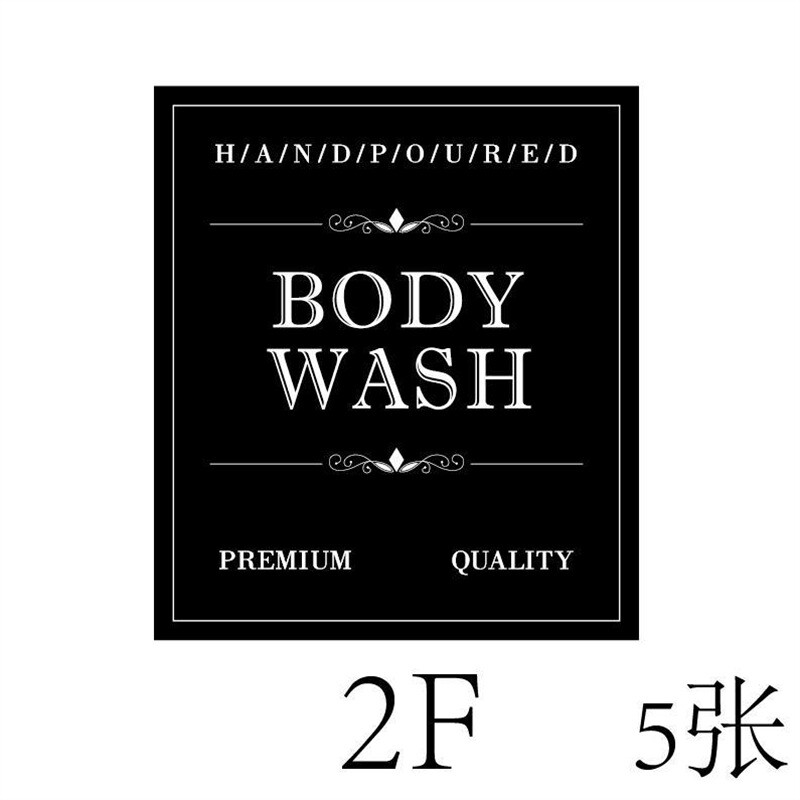 12 φύλλα μπουκάλι σαμπουάν και αφρόλουτρο αδιάβροχα αυτοκόλλητα καθαριστικό σώματος συσκευασία αυτοκόλλητα μπουκαλιού