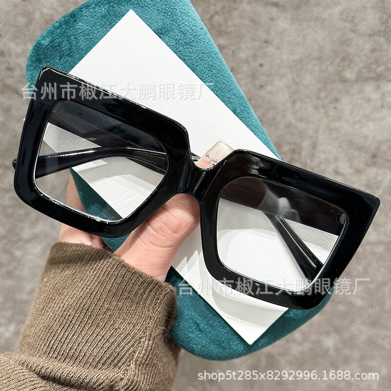 Трансгранични нови европейски и американски модерни личностни очила за четене с големи рамки, модни очила за четене с леопардов принт, съвпадащи по цвят против синя светлина, на едро