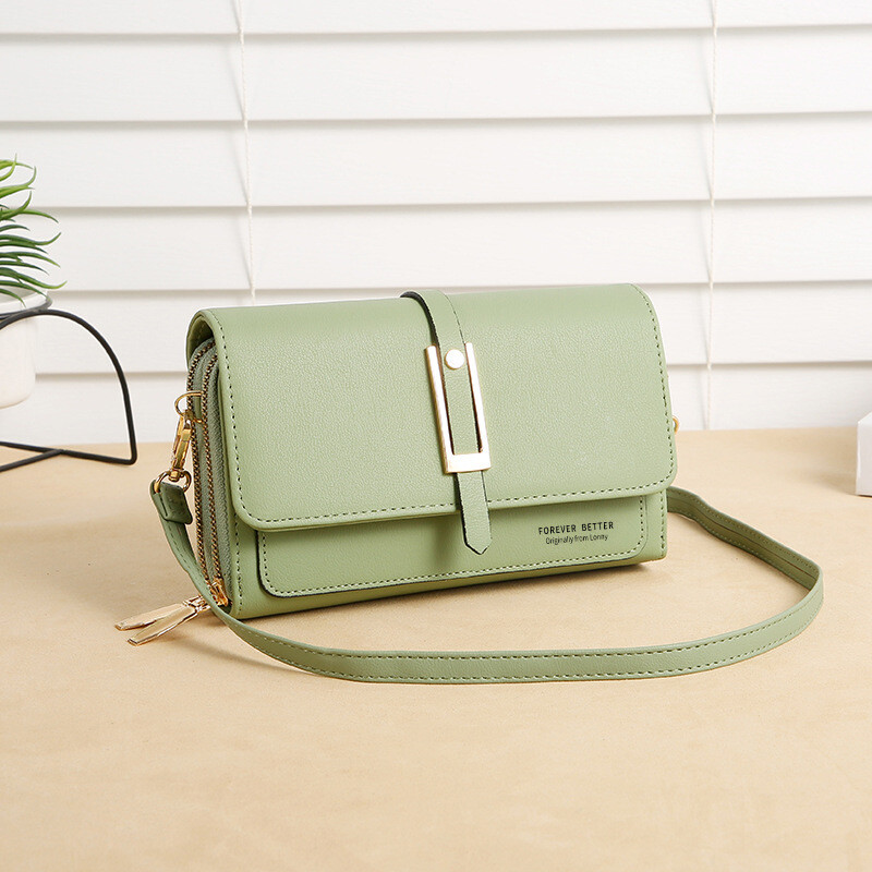 Lonny нов портфейл чанта за мобилен телефон модерна модна многофункционална малка квадратна чанта в корейски стил Универсална ретро чанта за през рамо