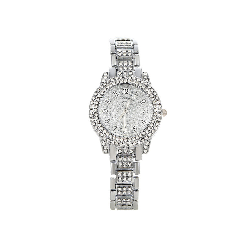 Външна търговия горещо продавани модни цифрови диамантени дамски часовници женски часовник кварцов часовник гривна женски часовник производител място