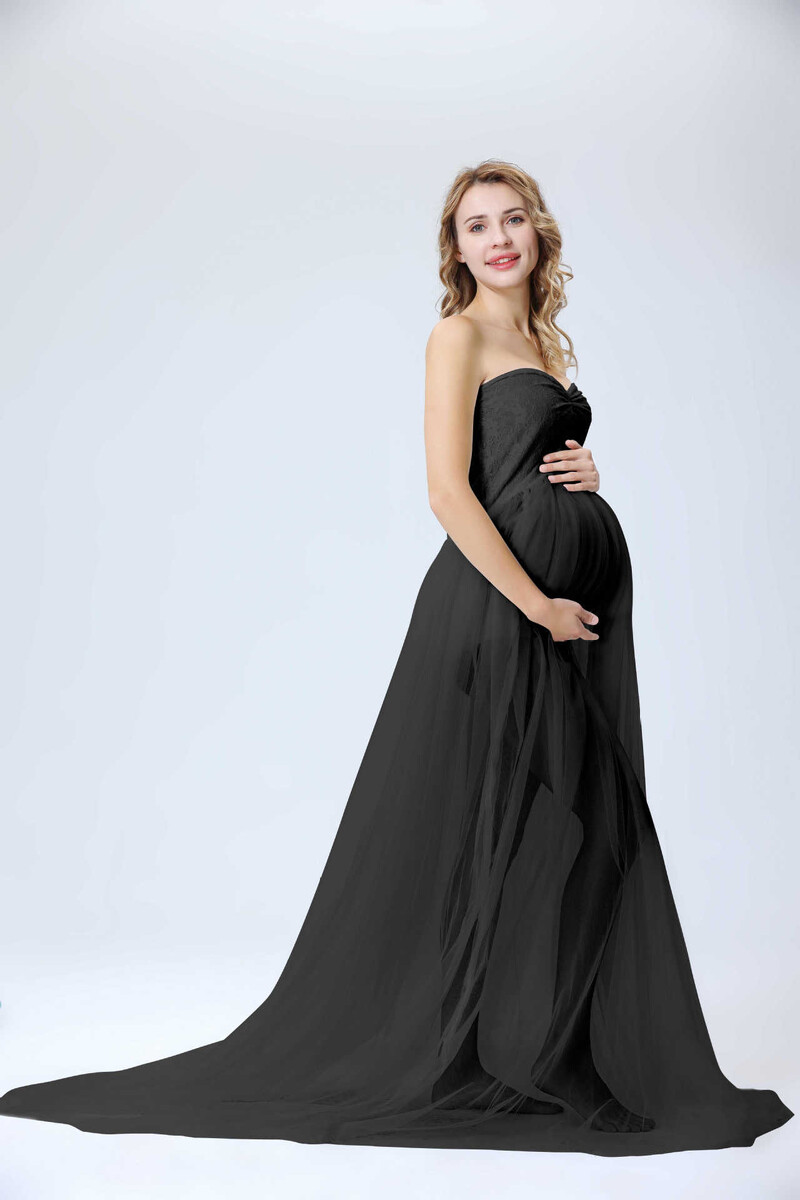 2024 Eiropas un Amerikas sieviešu seksīgi mežģīņu garie svārki bez piedurknēm, sieta pārrobežu ārējā tirdzniecība grūtnieces fotografējas svārki grūtniecēm