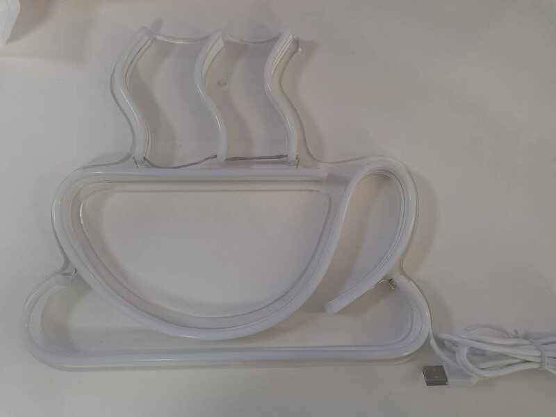 kavos puodelis neoninis ženklas Kavos puodelis neoninis ženklas logotipas šviečiantis reklaminio skydo dekoravimas