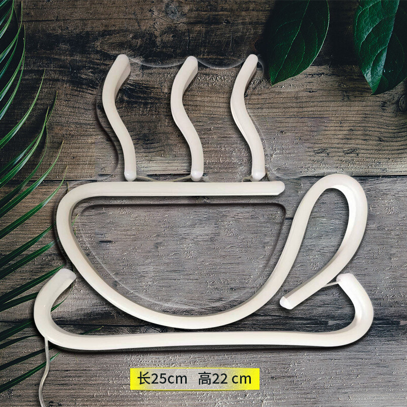 kavos puodelis neoninis ženklas Kavos puodelis neoninis ženklas logotipas šviečiantis reklaminio skydo dekoravimas