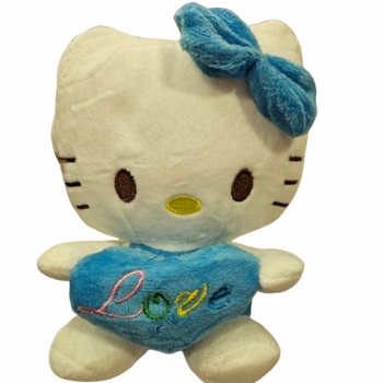 Играчка Хелоу Кити, Плюшена, Синьо сърце, 20 см
