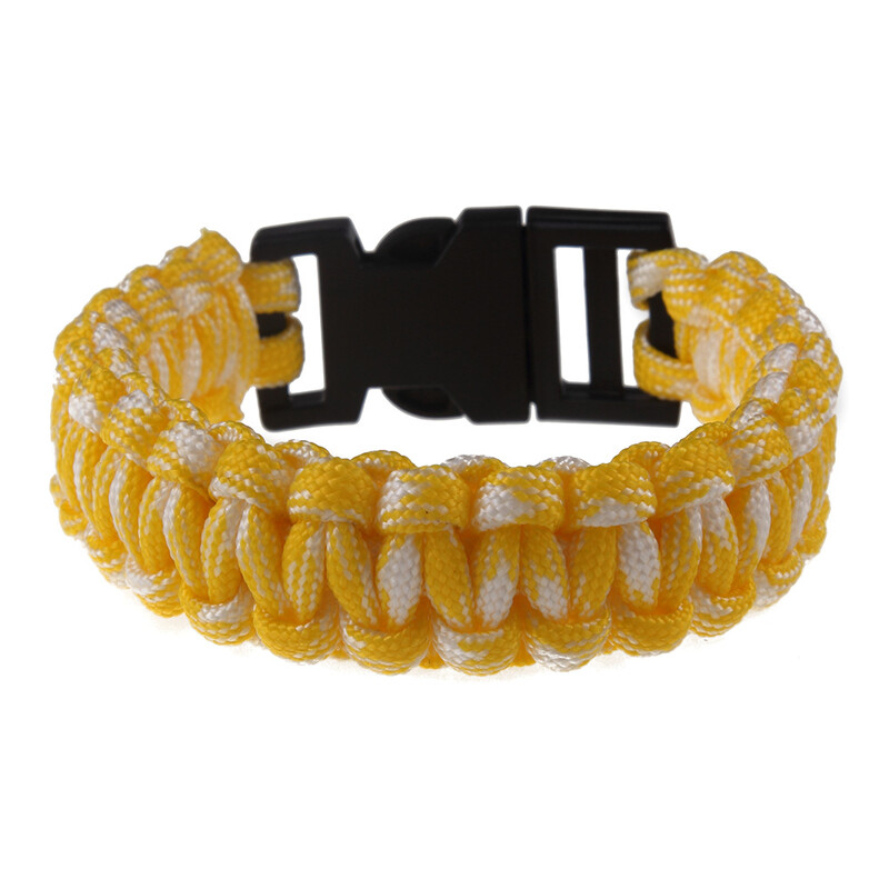 горещо продавани аксесоари за спорт на открито персонализирано цветно въже плетена пластмасова катарама гривна спасителен чадър въже бижута