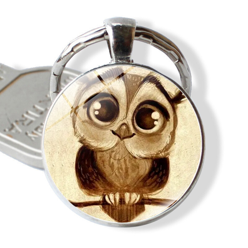 Бухал Време Gem Ключодържател Висулка Трансграничен нов продукт Аксесоари Метален ключодържател Чанта Висулка Женски подарък