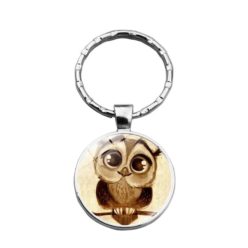 Бухал Време Gem Ключодържател Висулка Трансграничен нов продукт Аксесоари Метален ключодържател Чанта Висулка Женски подарък