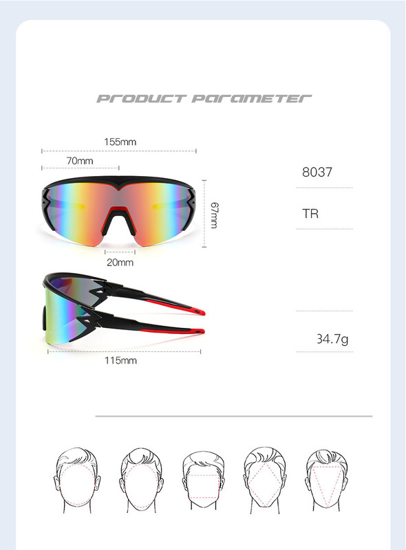 Piiriülesed uued ratta päikeseprillid meestele ja naistele Euroopa ja Ameerika moodsad välispordiprillid moodsad ja lahedad tuulekindlad prillid