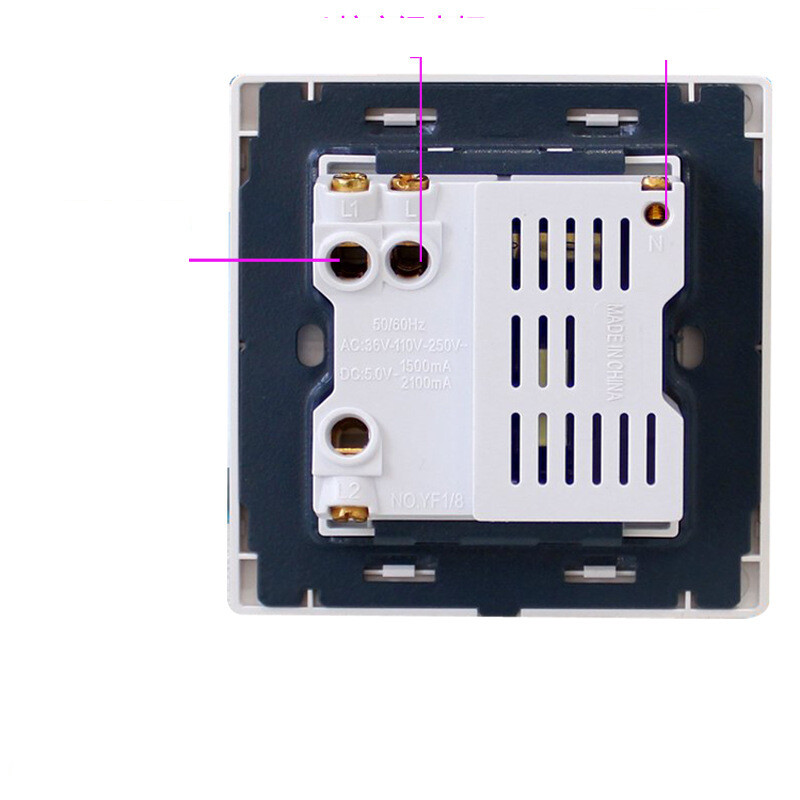 86 tipo sieninis vienas atviras dvigubas valdymas dviguba skylė USB lizdas buitinis viengubas atviras dvigubo valdymo jungiklis USB lizdas su dviem angomis